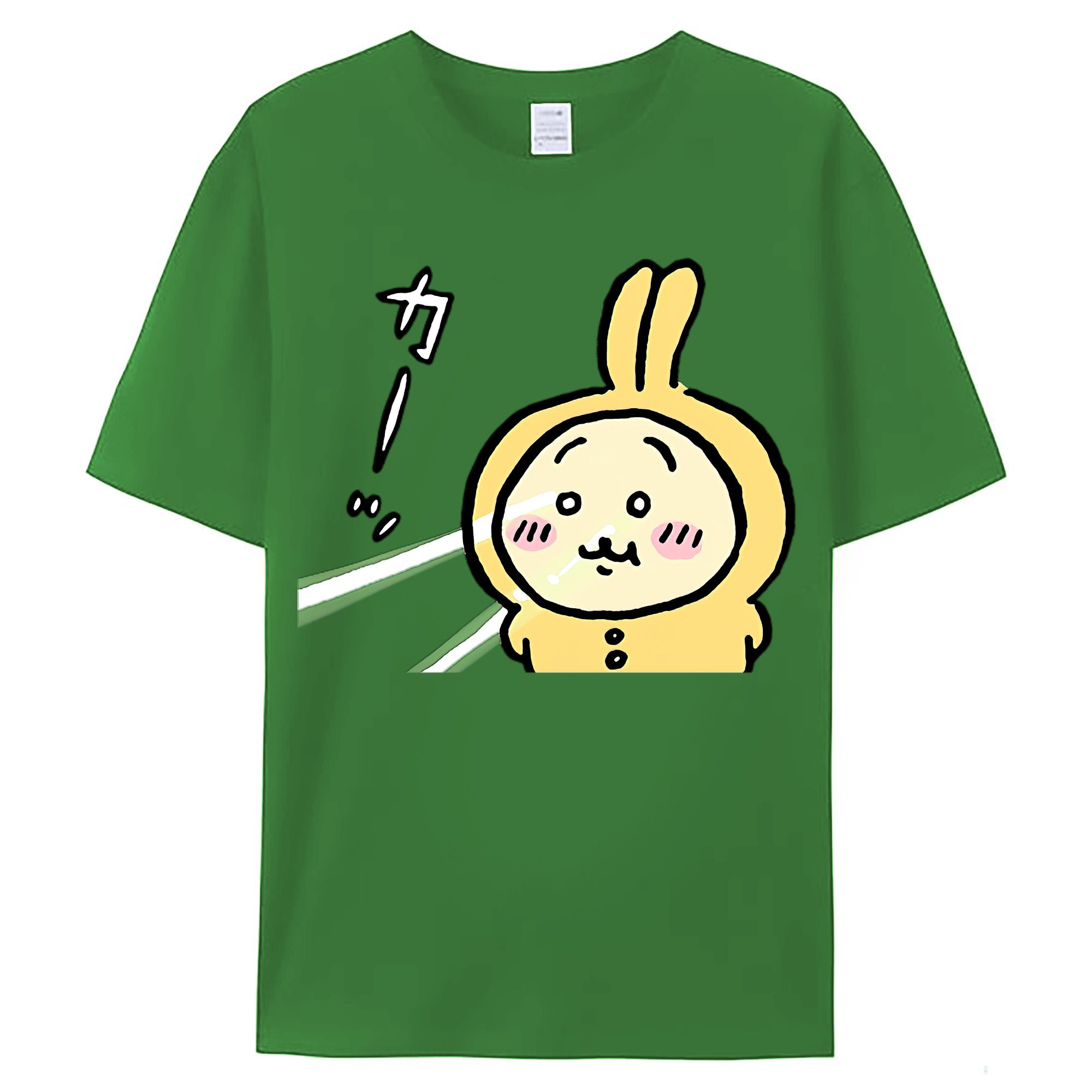（画像用） ちいかわ うさぎ Chii-kawa usagi レディースカジュアルプリントTシャツ（綿100％）